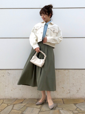 GU公式 | デニムボリュームスリーブジャケット(長袖