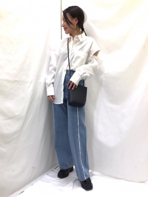 GU公式 | 2WAYオーバーサイズシャツ(長袖)YT+E