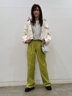 GU公式 | ミニ裏毛オーバーサイズT(長袖)(ボーダー)+E