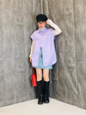 GU公式 | 2WAYオーバーサイズシャツ(長袖)YT+E