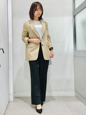 t出品 GU公式 | シアーオーバーサイズT(長袖)