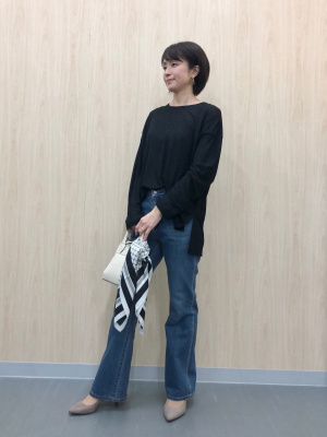 t出品 GU公式 | シアーオーバーサイズT(長袖)