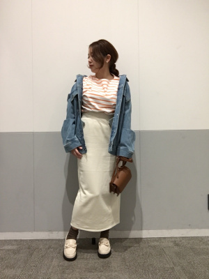 GU公式 | デニムオーバーサイズジャケットYT+E(セットアップ可能)