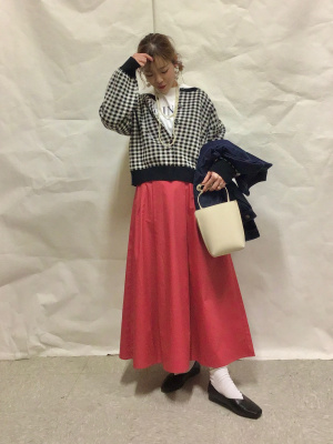 まちおページ GU公式 | 2WAYクロップドカーディガン(長袖)(チェック