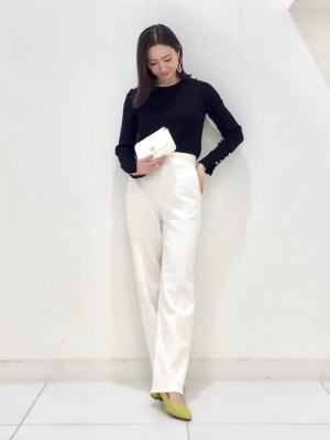 ホワイトブリス コレクション【新品未開封品】 GU公式 | リブボタンスリーブセーター(長袖)Z