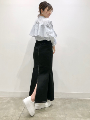 GU公式 | ステッチマーメイドロングスカートQB