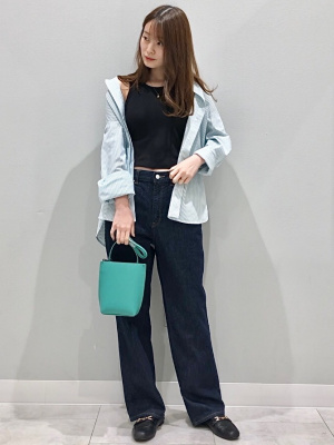 その他 gu- GU公式 | ハイライズストレートジーンズ(セットアップ可能)(丈