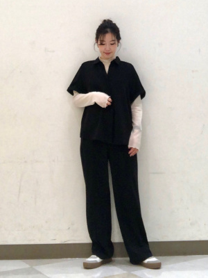 GU公式 | ドレープシャツ(半袖)