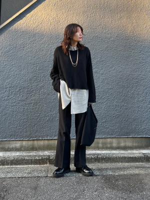 【②】セット購入でお願いします GU公式 | カットソーカラーフレアスラックスA+EC(丈長め73.0