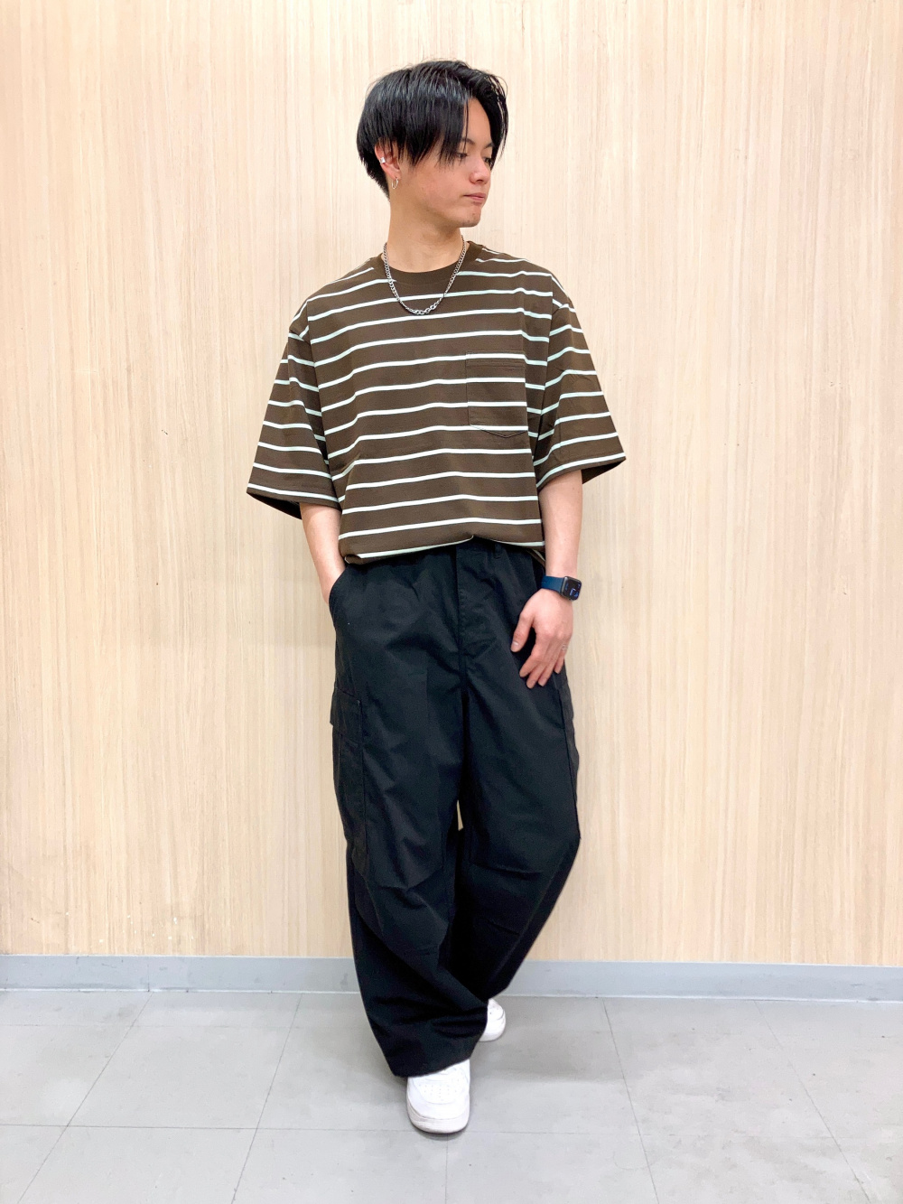 りんご様 C5432 ボーダー×ワイドパンツコーデ りんご様 C5432 ボーダー×ワイドパンツコーデ