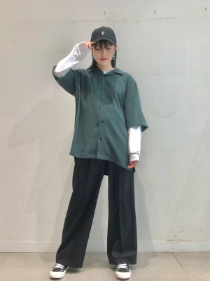 GU公式 | オープンカラーシャツ(5分袖)