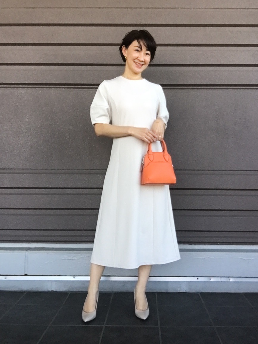 ランタンスリーブワンピース(5分袖)Z、ボストンミニショルダー