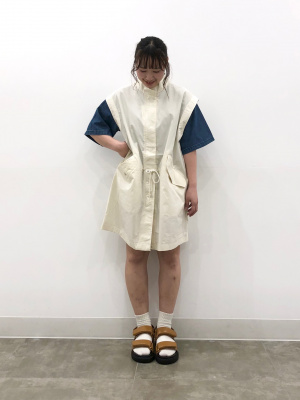 GU公式 | デニムオーバーサイズシャツ(5分袖)+E