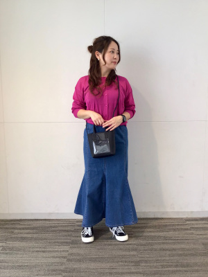 GU公式 | ステッチマーメイドロングスカート(丈標準86.0～93.0cm)