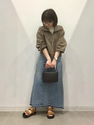 GU公式 | スウェットフルジップブルゾン(長袖)Q+E