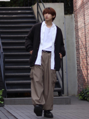 GU公式 | ツイルオーバーサイズシャツ(長袖)