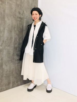 GU公式 | デニムオーバーサイズシャツ(5分袖)+E