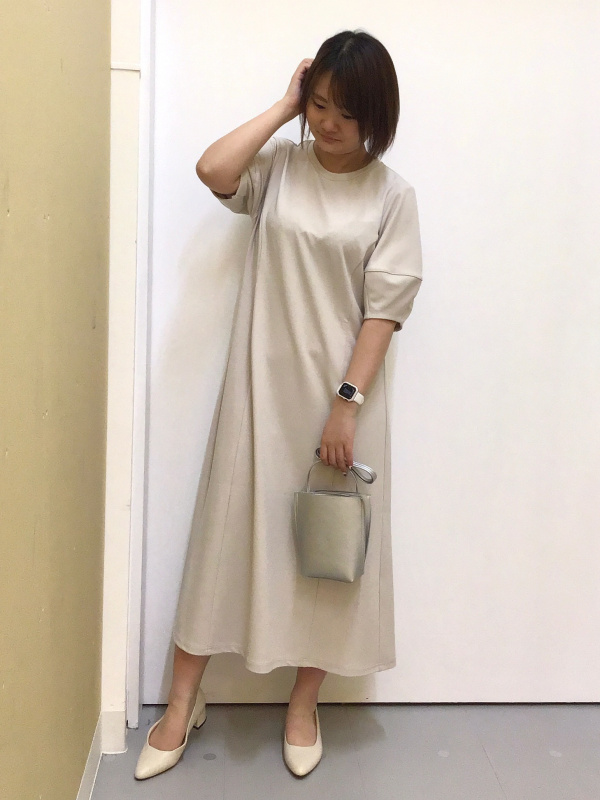 ランタンスリーブワンピース(5分袖)Z（レディース）の着用