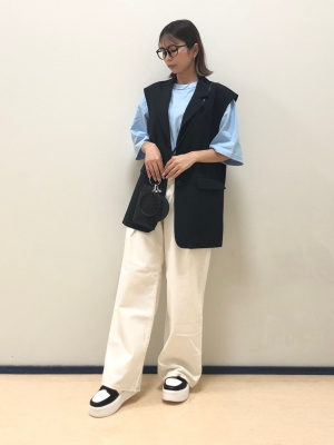 ジルサンダー オーバーサイズテーラードベスト ホワイト Jil Sander/ジルサンダー｜オーバーサイズ テーラード ベスト