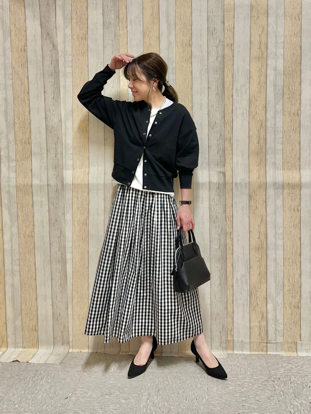 フェザーヤーンクロップドカーディガン(長袖)、ブラフィール2WAY