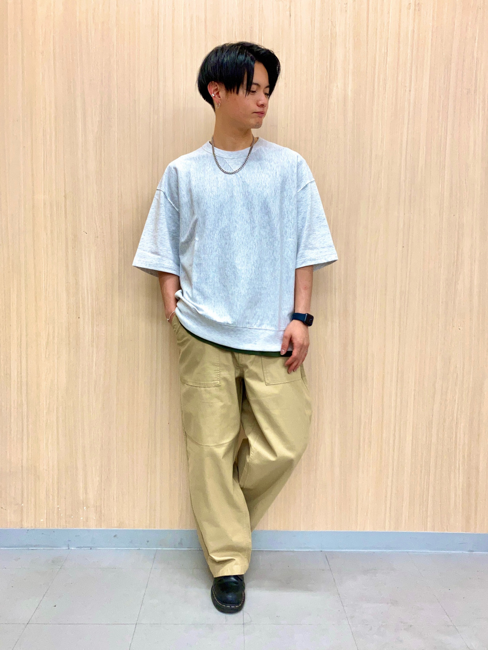 オーバーサイズシャツ(5分袖) Mrs. GREEN APPLE 2、ワイド