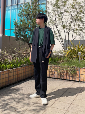 GU公式 | センタープレスストレートパンツ+EC(丈長め78.0cm