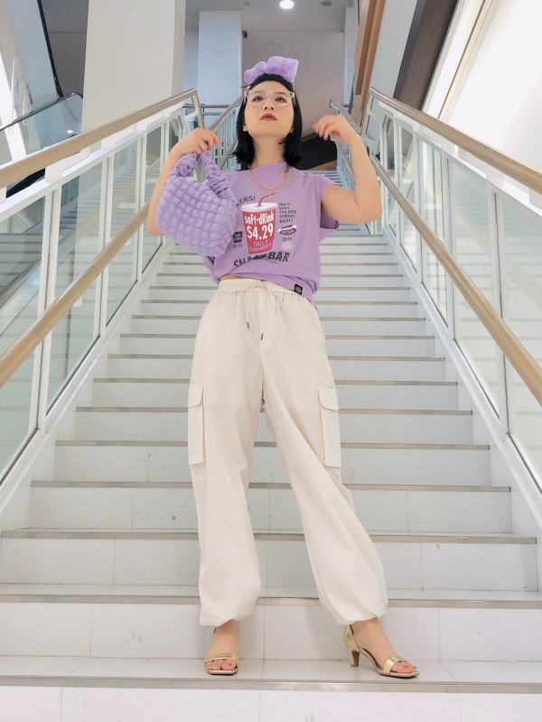 カーゴプルオンパンツ+EC(丈長め75.0～77.0cm)（レディース）の