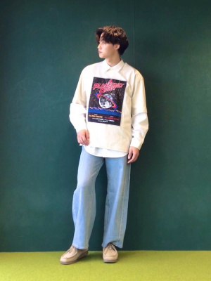 GU公式 | ブロードリラックスフィットシャツ(長袖)