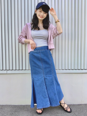 GU公式 | ステッチマーメイドロングスカート(丈標準86.0～93.0cm)