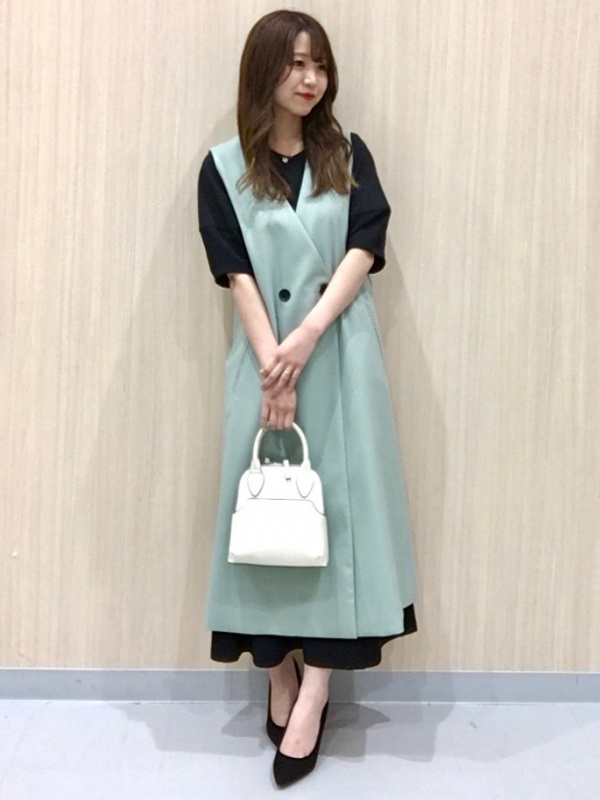 ランタンスリーブワンピース(5分袖)Z（レディース）の着用