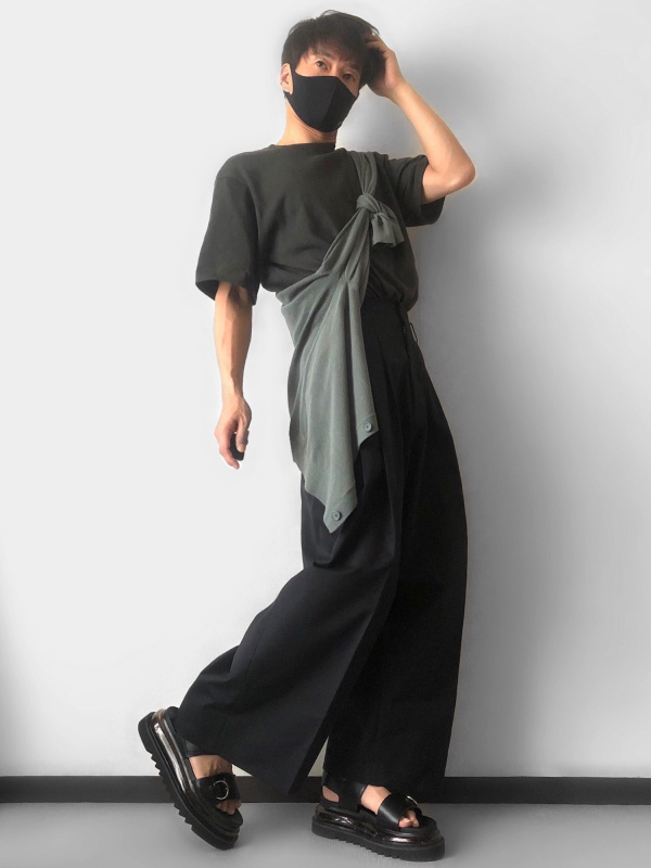 タックワイドパンツ beautiful peopleのコーディネート・着用イメージ