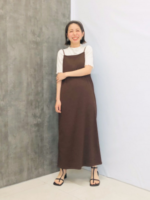 パラコード❥首輪❥エレガント❥ベージュ　№010 GU公式 | リブキャミソールワンピースOSA+EC(丈短め111cm～118cm)