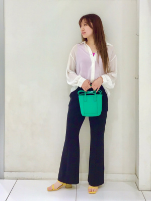 GU公式 | カットソーフレアスラックス(丈標準69.0～73.0cm)
