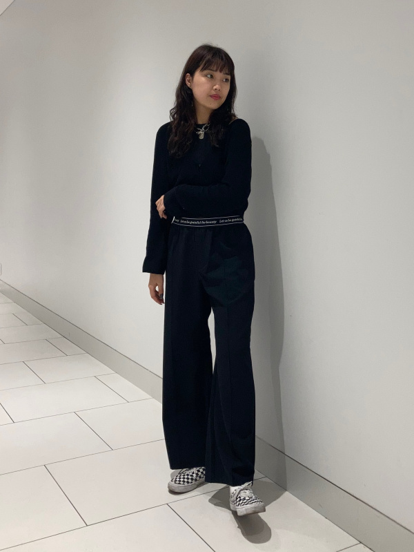 パンツ yt ロゴバンドストレートパンツYT+X（レディース）の着用コーディネート