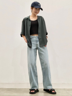 えぐぅ ページ GU公式 | ブラフィールクロップドバックオープンタンクトップ