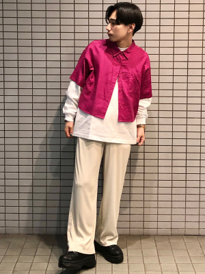 その他 TKC GU公式 | リネンブレンドクロップドシャツ(5分袖)