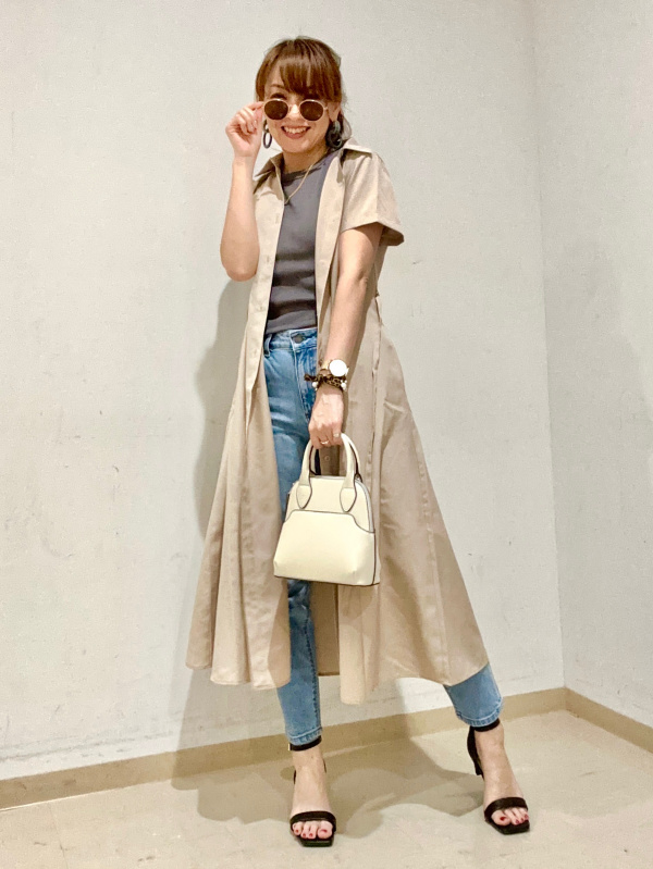 こっとんさま　専用ページ Aラインシャツワンピース(半袖)Z+E（レディース）の着用コーディネート