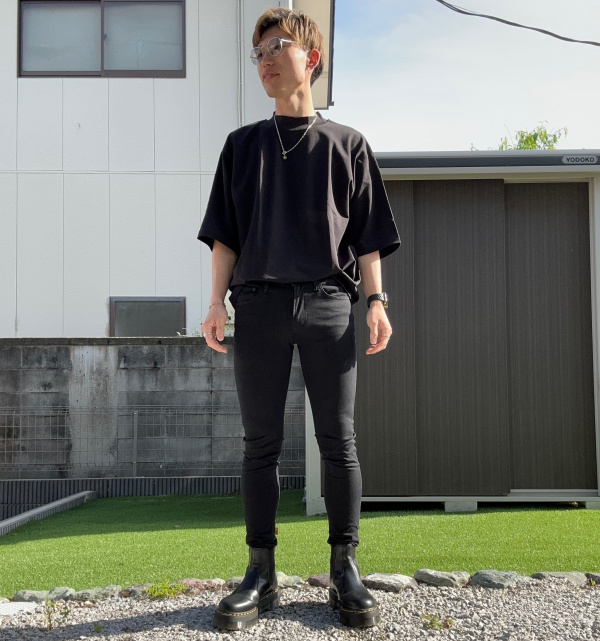 ウルトラストレッチスキニーパンツ(股下76cm)（メンズ）の着用