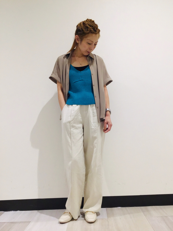 リバーシブルT(5分袖) beautiful people、デニムベイカーパンツ