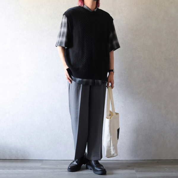 バギースラックス+EC(丈長め77.0cm)（メンズ）の着用コーディネート