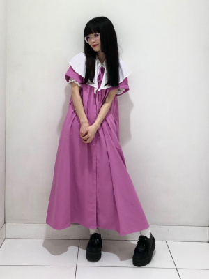 GU公式 | GIRLSラッフルカラーT(5分袖)