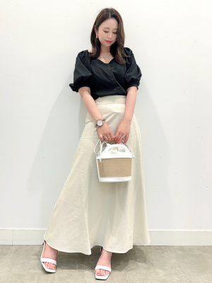 ♡こりるそ様ご確認♡ GU公式 | パフスリーブブラウス(5分袖)Q