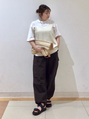 GU公式 | ミニ裏毛ワイドT(5分袖)