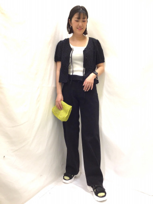 GU公式 | コットンレースリボンブラウス(半袖)YT+E