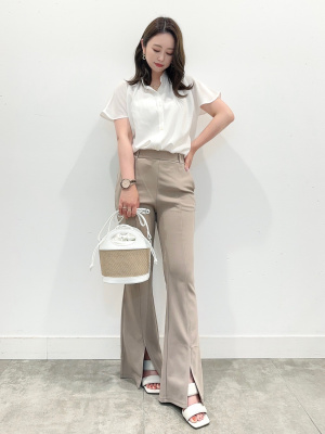 蘇鉄 約30cm GU公式 | カットソースリットフレアパンツQ