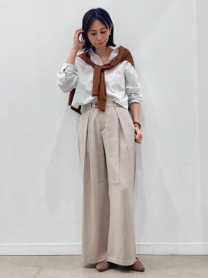 ♡ユ GU公式 | カラークロップドシャツ(長袖)