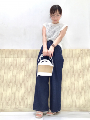 GU公式 | ライトデニムワイドパンツ(丈標準69.0～73.0cm)