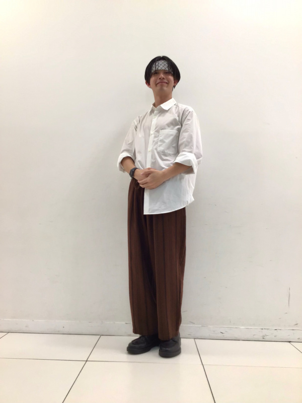 リネンブレンドイージーアンクルパンツ(柄)(セットアップ可能)（メンズ