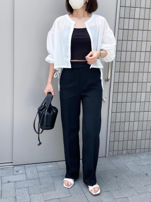 GU公式 | シアードローストリングブラウス(7分袖)Q+E