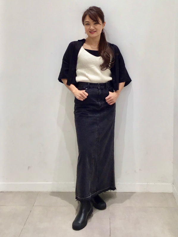 ハーフスリーブクロップドジャケット(セットアップ可能)、リブニット 